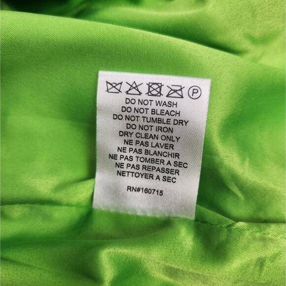 Retrofete Saige Double Breasted Blazer in Lime Punch Green Size Medium NWT Satin - Picture 12 of 12